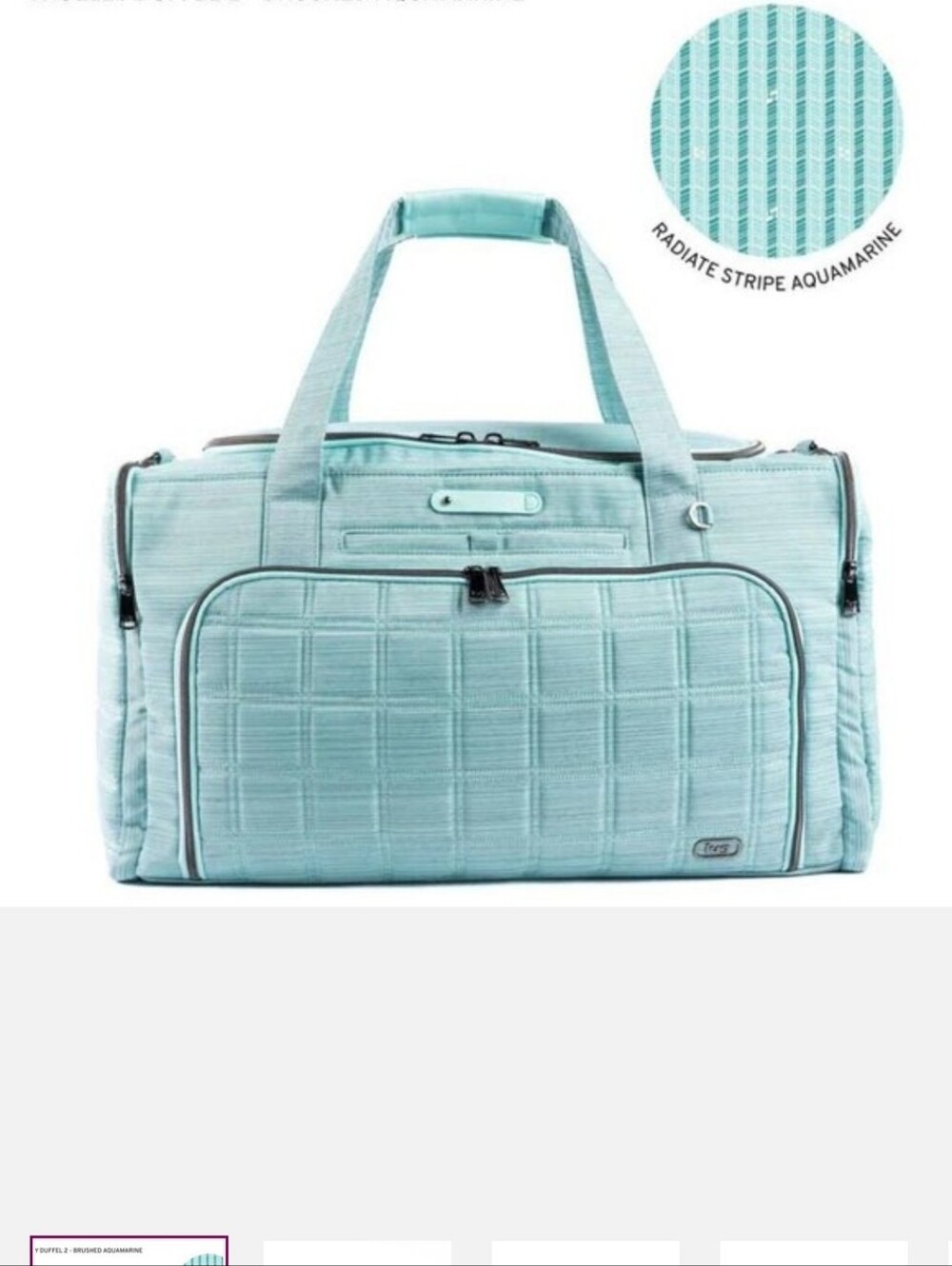 Lug Trolley Duffel 2 Oversized Travel Bag Brushed Aquamarine
